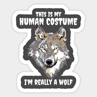 Human Costume wolf Sticker